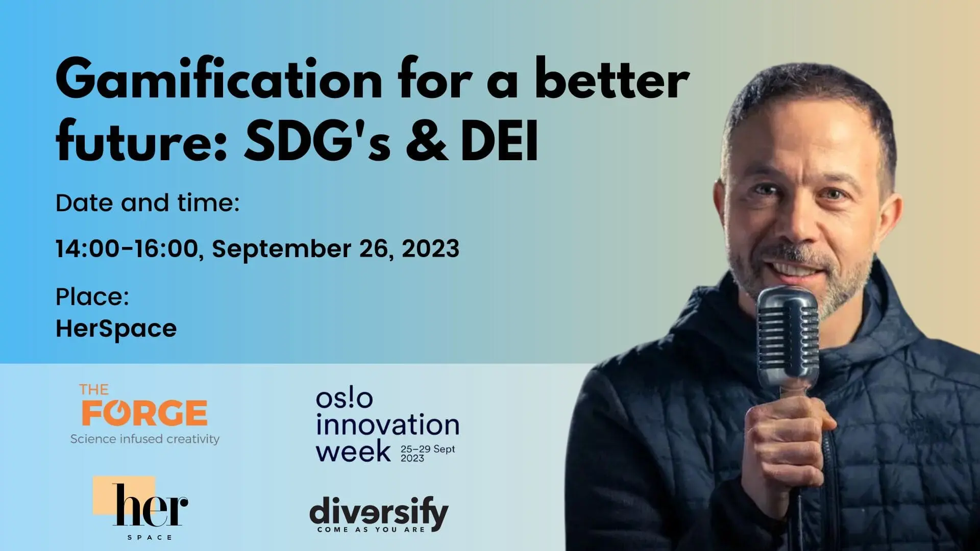 Gamification for a better future: SDG's & DEI event poster